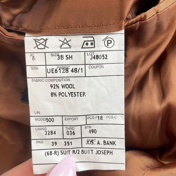 Jos A Bank Mens 3 Piece Suit Jacket Blazer Wool 38SH Pants 32SH Waistcoat Gray - Picture 4 of 16